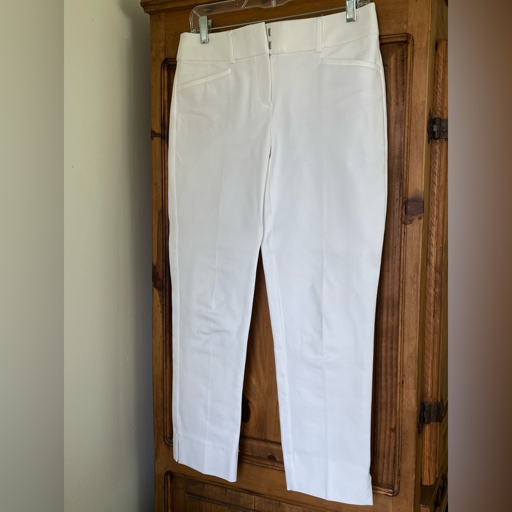 Loft cropped white pants